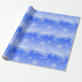 Sneeuwvlokken op de heuvels cadeaupapier (Uitgerold)