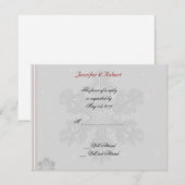 Sneeuwvlokken op de Silver Response-kaart RSVP Kaartje (Voorkant / Achterkant)