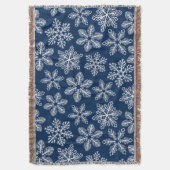 Sneeuwvlokken op donkerblauw deken (Voorkant Verticaal)