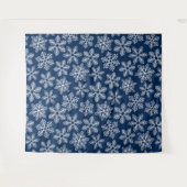 Sneeuwvlokken op donkerblauw wandkleed (Voorkant (horizontaal))