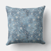 Sneeuwvlokken op een bevroren glazen raam kussen (Achterkant)