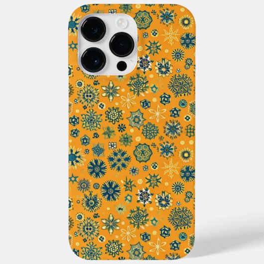 sneeuwvlokken op geel Case-Mate iPhone case (Achterkant)