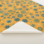  sneeuwvlokken op geel sherpa deken (3/4)