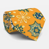 sneeuwvlokken op geel stropdas (Opgerold)