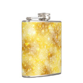 Sneeuwvlokken op gouden bodem heupfles (Rechts)