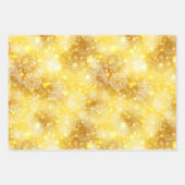 Sneeuwvlokken op gouden bodem inpakpapier vel (Voorkant 2)