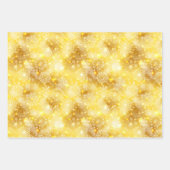 Sneeuwvlokken op gouden bodem inpakpapier vel (Voorkant 3)