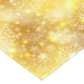 Sneeuwvlokken op gouden bodem tafelkleed (Gekanteld)