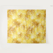 Sneeuwvlokken op gouden bodem wandkleed (Voorkant (horizontaal))