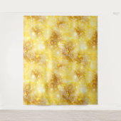 Sneeuwvlokken op gouden bodem wandkleed (Voorkant)