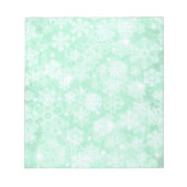 Sneeuwvlokken op groen notitieblok (Voorkant)