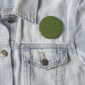 Sneeuwvlokken op groen ronde button 5,7 cm (In situ)