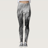Sneeuwvlokken op Groenland sledehonden bont Leggings (Voorkant)