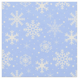 Sneeuwvlokken op Ice Blue Stof