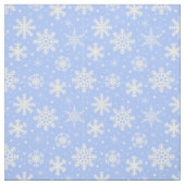 Sneeuwvlokken op Ice Blue Stof (Swatch)