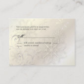 Sneeuwvlokken op ijs RSVP's, Chubby Bizcards Informatiekaartje (Achterkant)