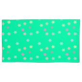 Sneeuwvlokken op Kussenslopen met groene koningsgr (Voorkant-Links)