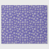 Sneeuwvlokken op lila violette sneeuwstorm achterg cadeaupapier (Vlak)