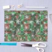 Sneeuwvlokken op papier voor rood-groen feestmaal (Craft)