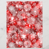 Sneeuwvlokken op rood (Achterkant)