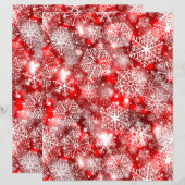 Sneeuwvlokken op rood (Voorkant / Achterkant)