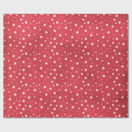 Sneeuwvlokken op rood cadeaupapier