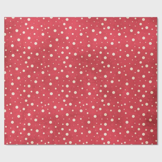 Sneeuwvlokken op rood cadeaupapier (Vlak)