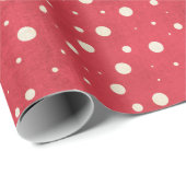 Sneeuwvlokken op rood cadeaupapier (Rol Hoek)