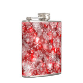 Sneeuwvlokken op rood heupfles (Rechts)