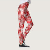 Sneeuwvlokken op rood leggings (Rechts)
