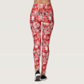 Sneeuwvlokken op rood leggings (Achterkant)