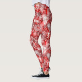 Sneeuwvlokken op rood leggings (Links)