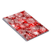 Sneeuwvlokken op rood notitieboek (Rechterzijde)