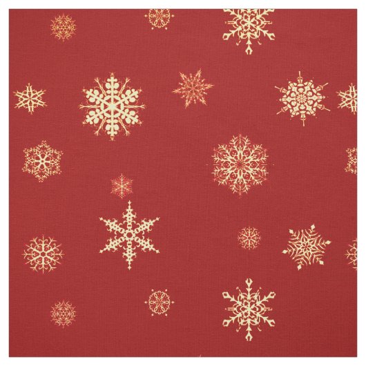 Sneeuwvlokken op rood stof (Swatch)