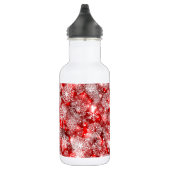 Sneeuwvlokken op rood waterfles  (Rechts)