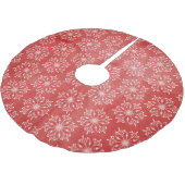 Sneeuwvlokken op roodgeveegboomrokken kerstboom rok (Gekanteld)