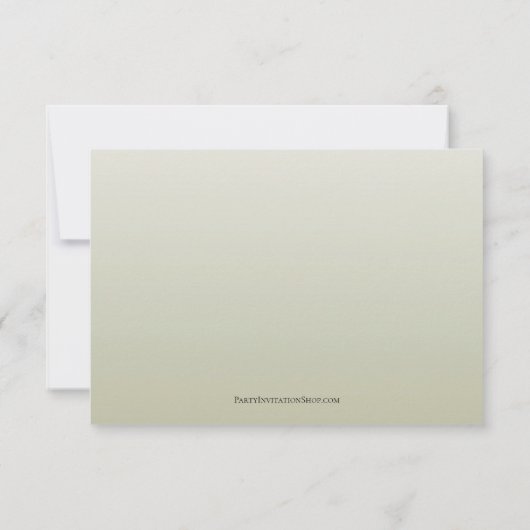 Sneeuwvlokken op Sage reageer met Sage terug RSVP Kaartje (Achterkant)