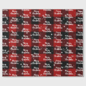 Sneeuwvlokken op speldenstaart cadeaupapier (Vlak)