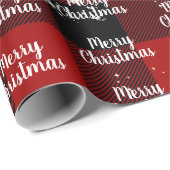 Sneeuwvlokken op speldenstaart cadeaupapier (Rol Hoek)