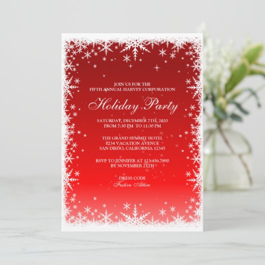 Sneeuwvlokken op uitnodiging van de Rode Vakpartij (Staand voorkant)