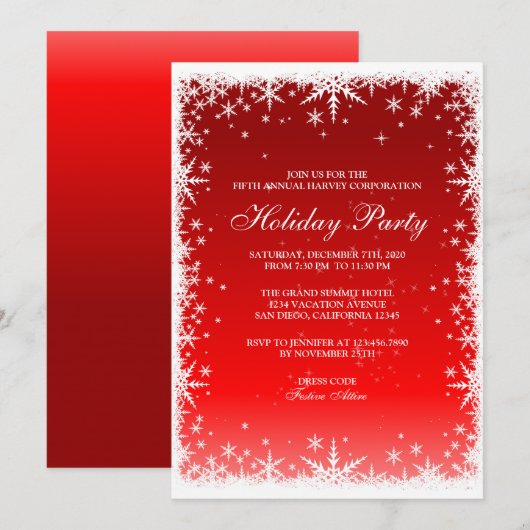 Sneeuwvlokken op uitnodiging van de Rode Vakpartij (Voorkant / Achterkant)