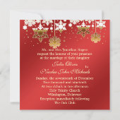 Sneeuwvlokken op uitnodiging van het rode huwelijk (Achterkant)