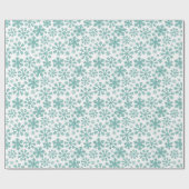 Sneeuwvlokken op wit. cadeaupapier (Vlak)