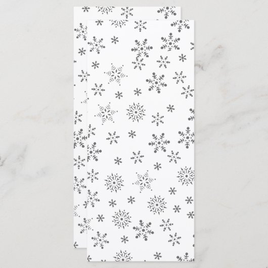 Sneeuwvlokken op witte achtergrond (Voorkant / Achterkant)