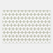 Sneeuwvlokken op witte achtergrond Kerstmis Inpakpapier Vel (Voorkant 3)