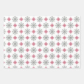 Sneeuwvlokken op witte achtergrond Kerstmis Inpakpapier Vel (Voorkant 2)