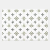 Sneeuwvlokken op witte achtergrond Kerstmis Inpakpapier Vel (Voorkant)