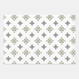 Sneeuwvlokken op witte achtergrond Kerstmis Inpakpapier Vel