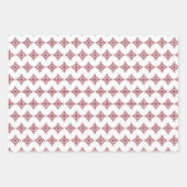 Sneeuwvlokken op witte en groene achtergrond Kerst Inpakpapier Vel (Voorkant 2)