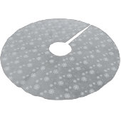 Sneeuwvlokken op zilver kerstboom rok (Gekanteld)